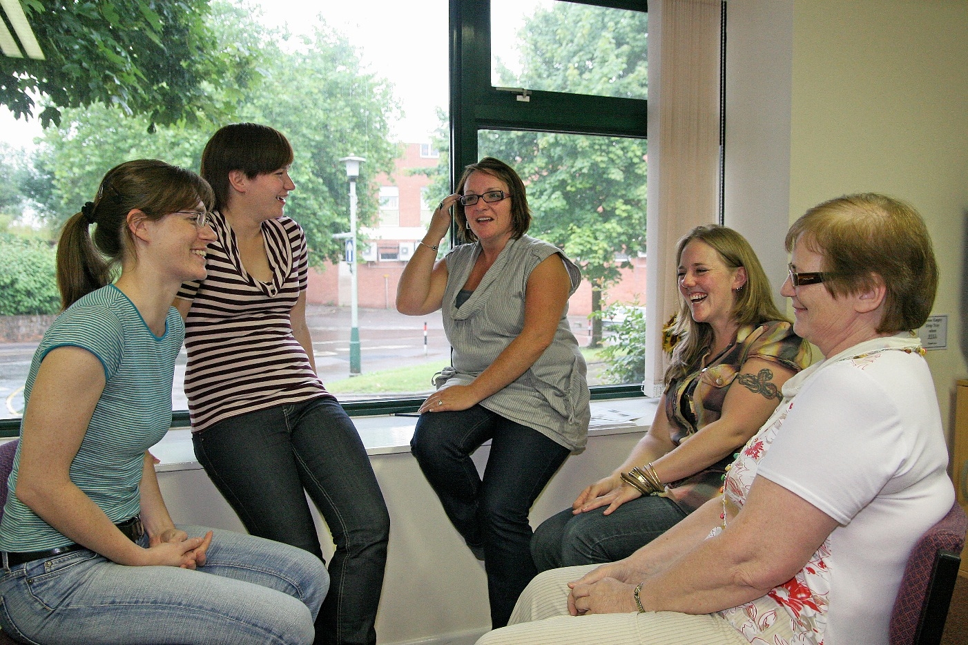 Women of all ages working together